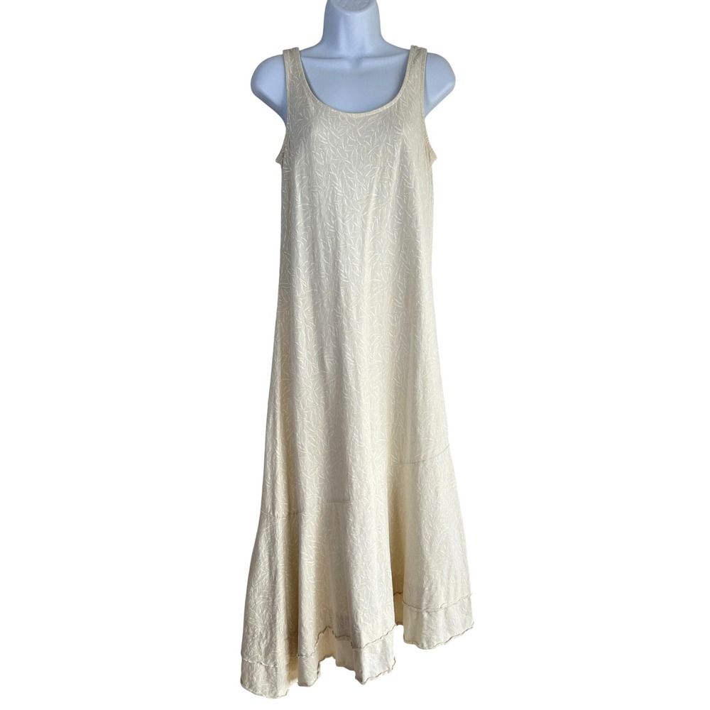 Vintage Fresh Produce Ruffled Tiered‎ Asymmetric Hem Tank Maxi Dress Size Small